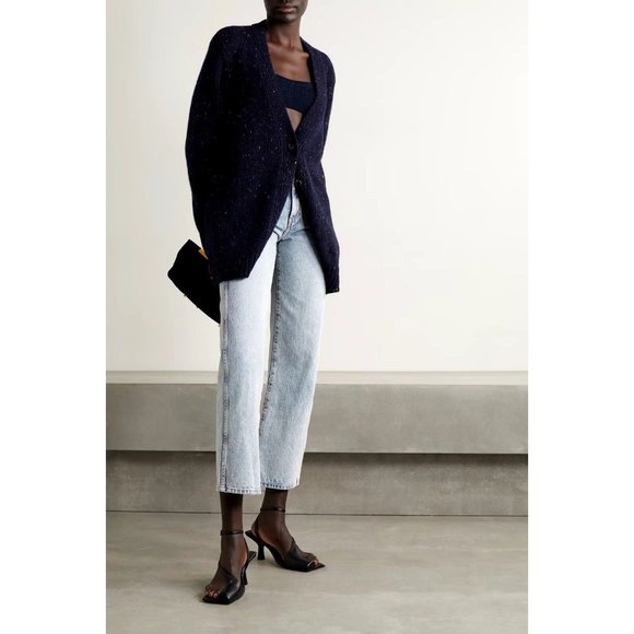 KHAITE Vara Bralette Abyss Dark Blue Cashmere Knit - Picture 3 of 5